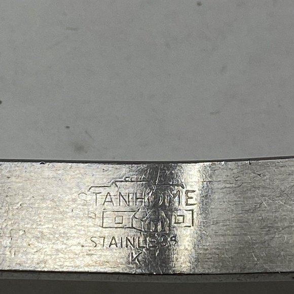 Vintage Stanhome Stainless Cooking Meat Fork With Brown Plastic Handle - Picture 5 of 7